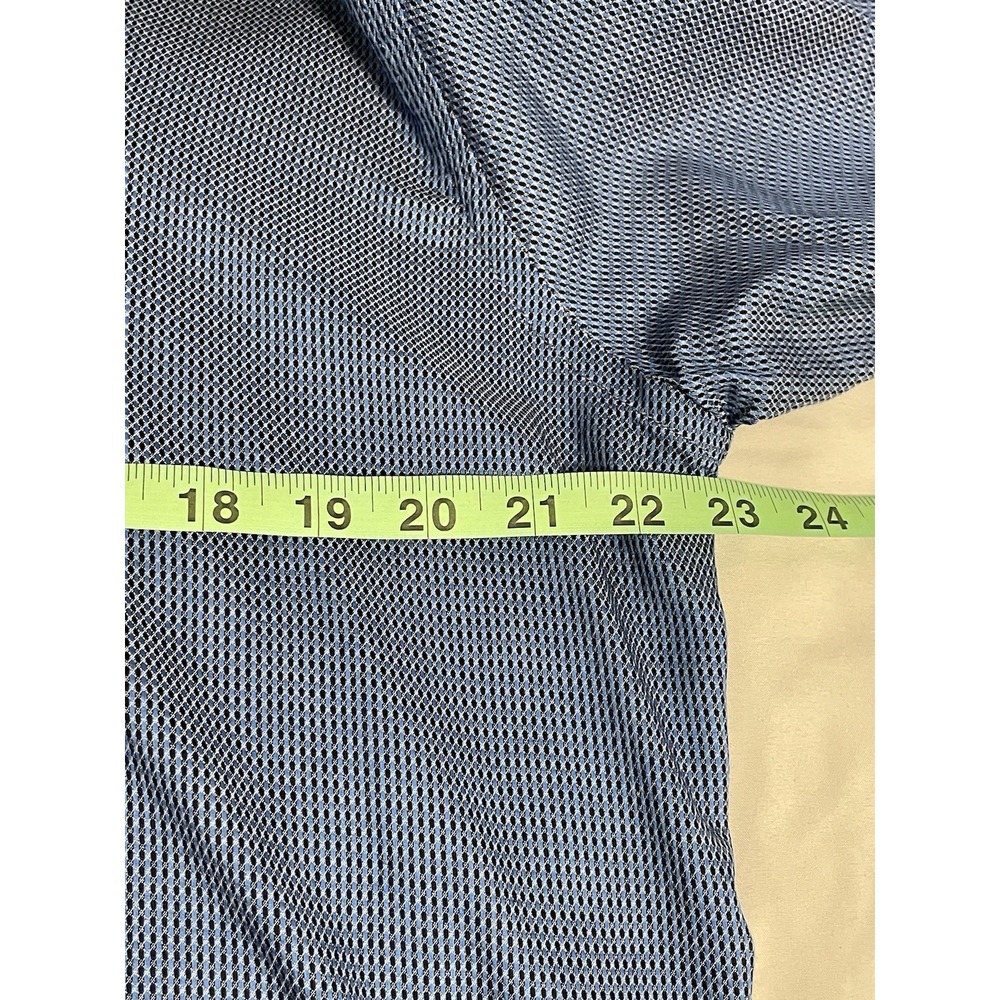 Robert Graham Shirt Mens Large Blue Geometric Long Sleeve‎ Stretch Flip Cuff - Picture 5 of 10